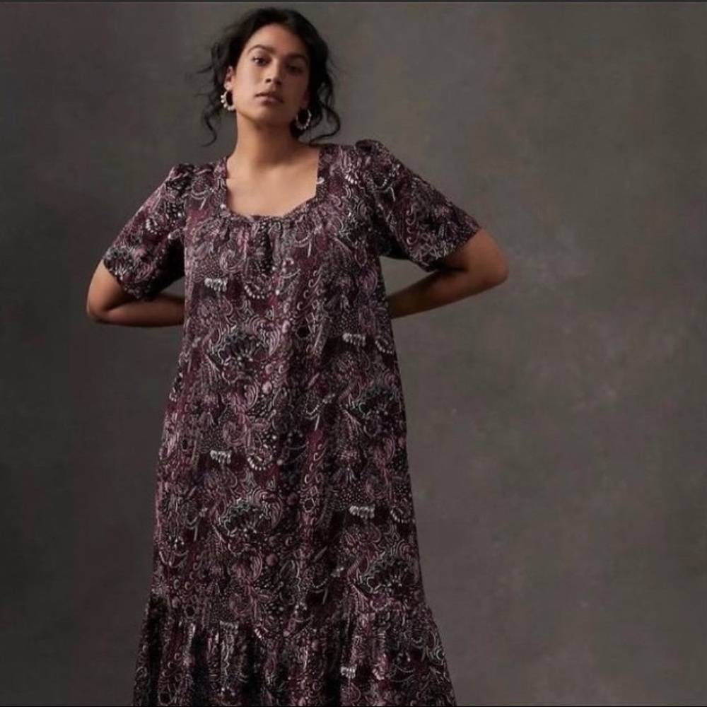 Anthropology Lisabetta Maxi Dress size 1X paisley print